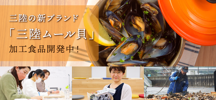 [漁師×消費者]ご家庭でもっと手軽に。安心安全にこだわる「三陸ムール貝」加工食品開発中！